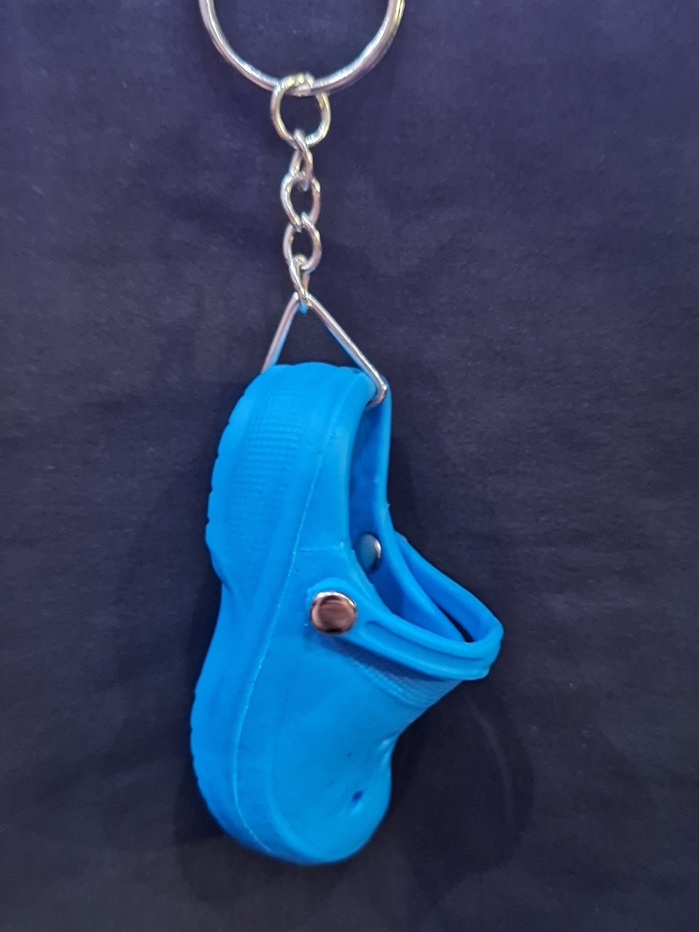 Blue Mini Clog Keychain - Fashion Accessory